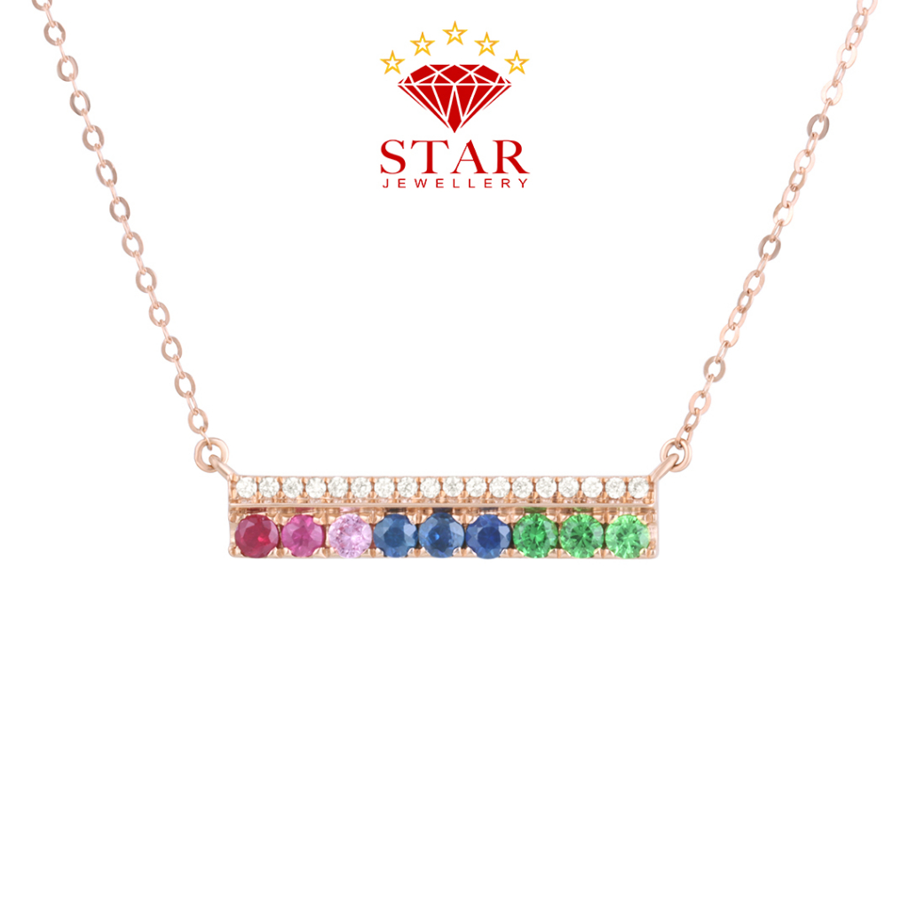 Kalung Berlian Batu Sapphire Koye Berlian LPNK1371161 - Star Jewellery