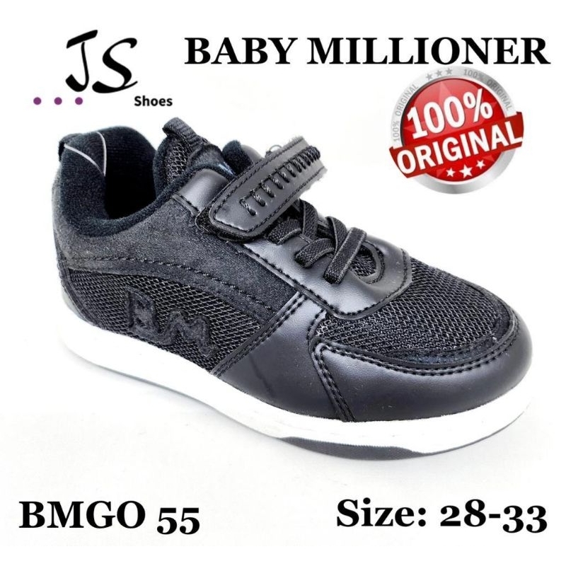 BABY MILLIONER BMGO 55 - SEPATU SEKOLAH ANAK COWOK MERK BABY MILLIONER ORIGINAL