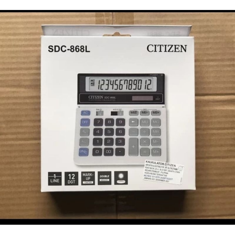 

Kalkulator Citizen SDC-868L Original
