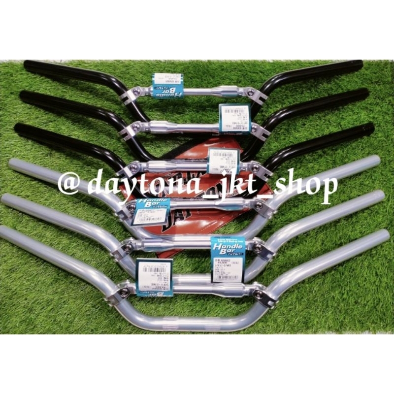 STANG STIR DAYTONA MEDIUM JAPAN UNIVERSAL SILVER HITAM JAPAN MARKET PALANG TANGGUNG
