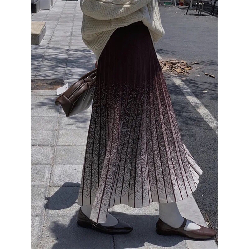 ROK GRADASI MEWAH RAJUT KOREA IMPOR SKIRT KOREA CANTIK