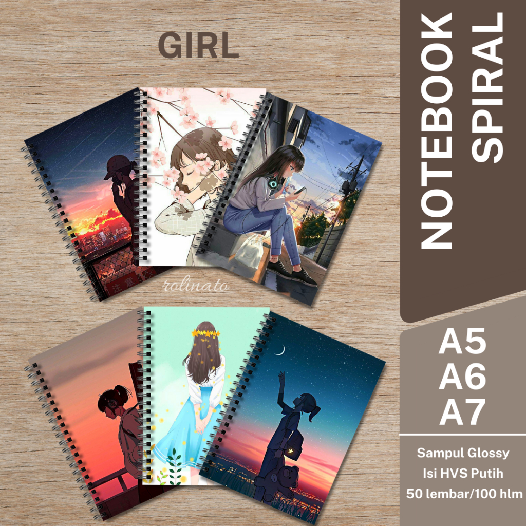 

Notebook Spiral GIRL Series / Sketchbook Buku Tulis Spiral