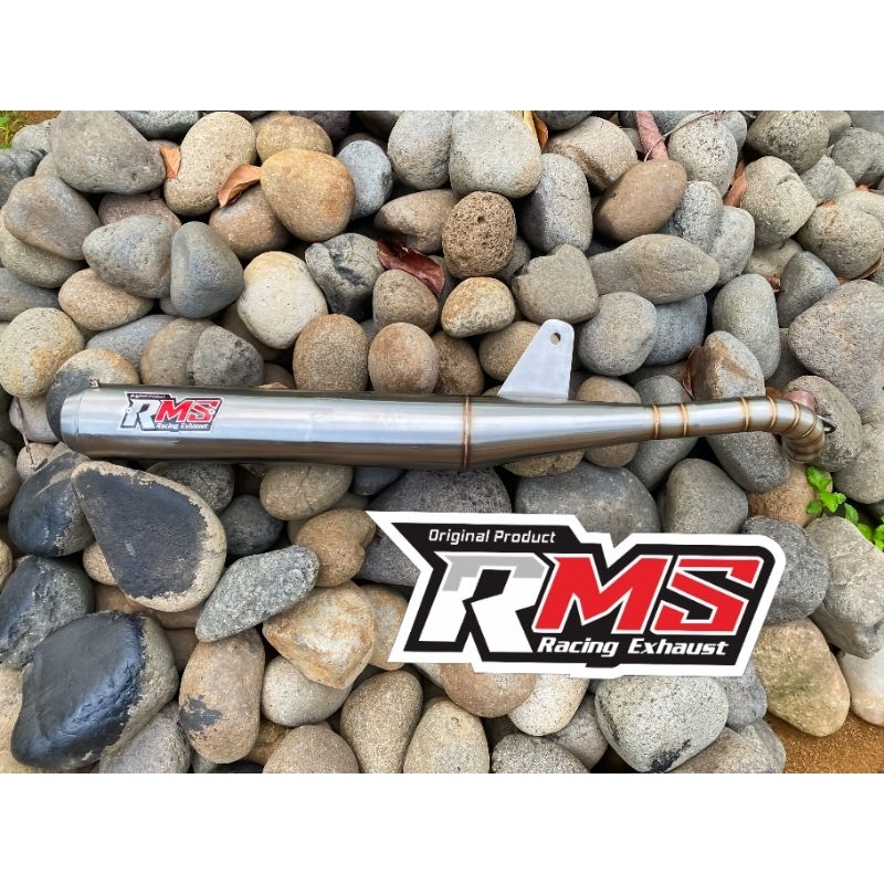Knalpot Rc 100 Bravo Bambu Stainless Standar Racing Suara Garing