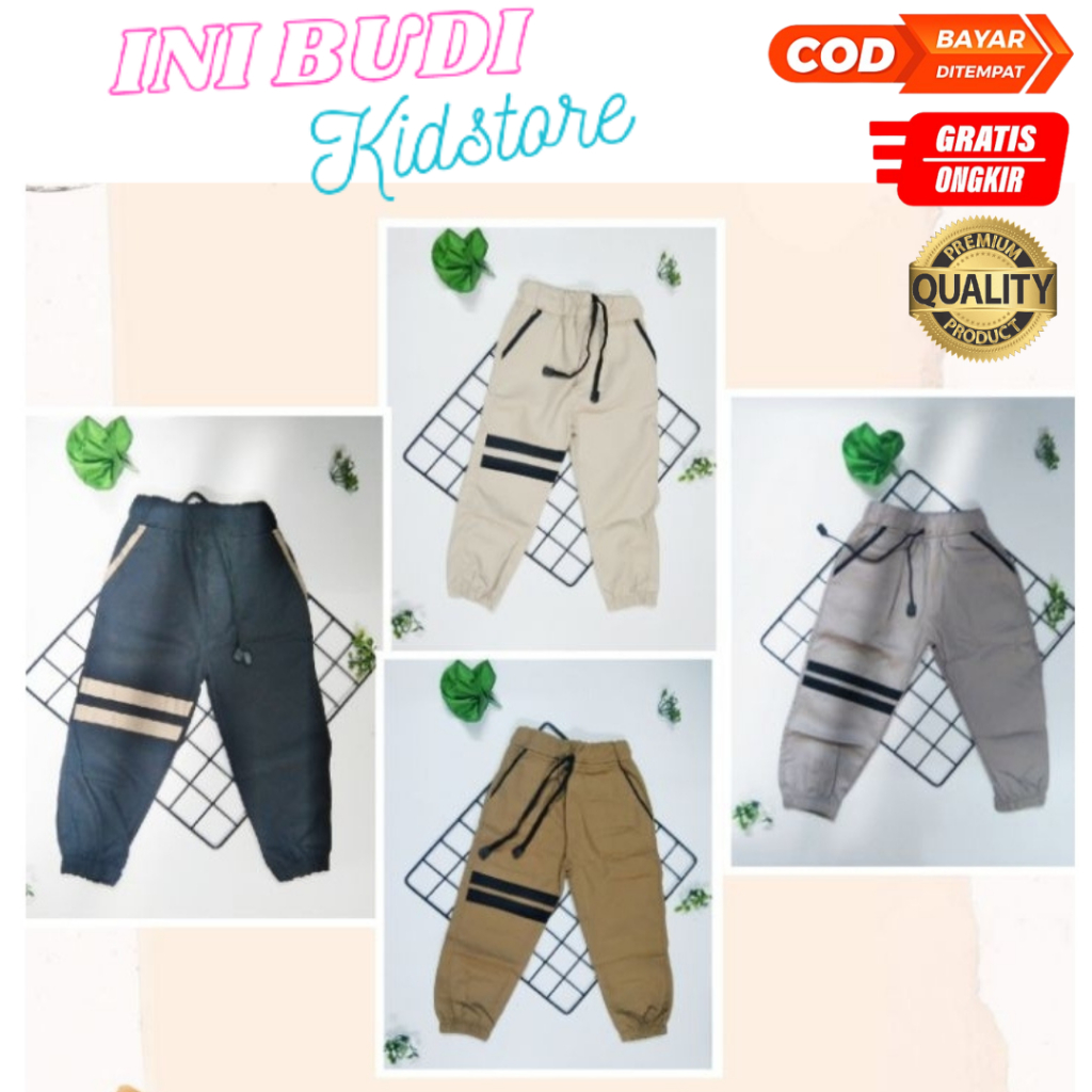 celana chino panjang / jogger anak 1-8 thn