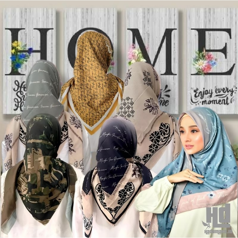 Igun Series Hijab Segiempat Katun Voal Premium / Kerudung Motif Army Lc (Uk 110x110)
