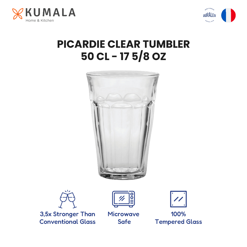 DURALEX Picardie Tumbler Clear 500ml - 6 Pcs