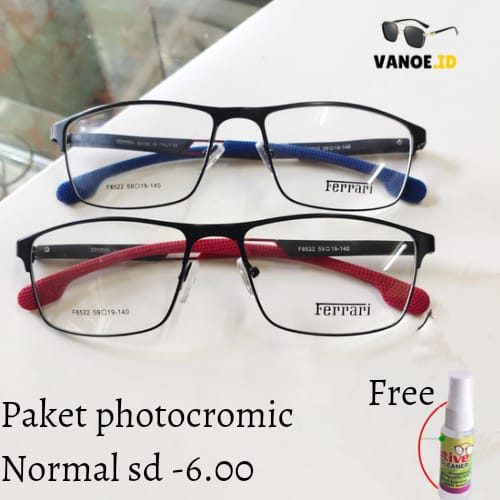 Kacamata Photocromic Lensa Anti Radiasi Minus Plus Frem Sporty Pria