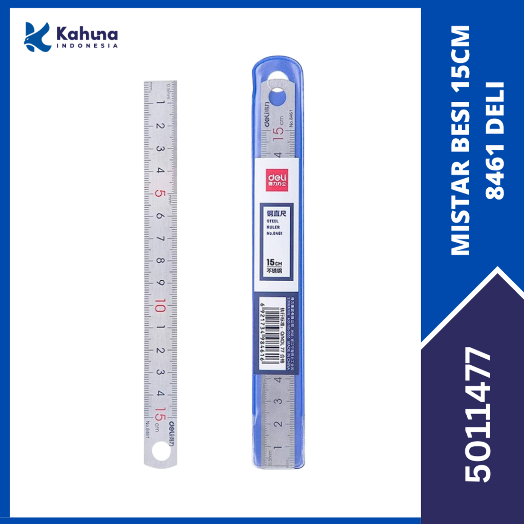 

Deli Penggaris Baja Berkualitas Tinggi Tahan Gores 15cm 8461 [5011477]
