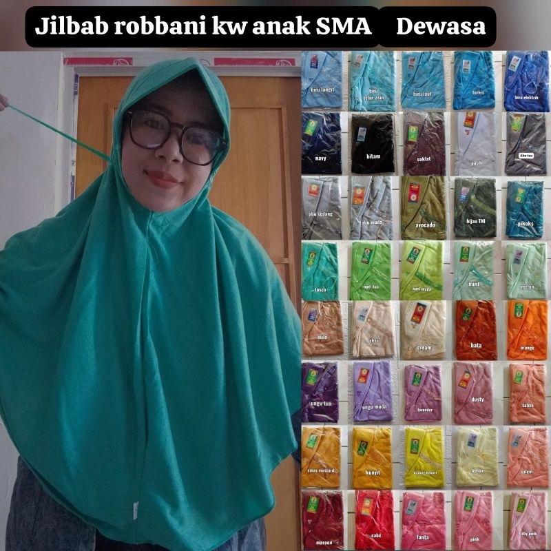 Jilbab sekolah anak SMA / jilbab Robbani kw rabbani dewasa