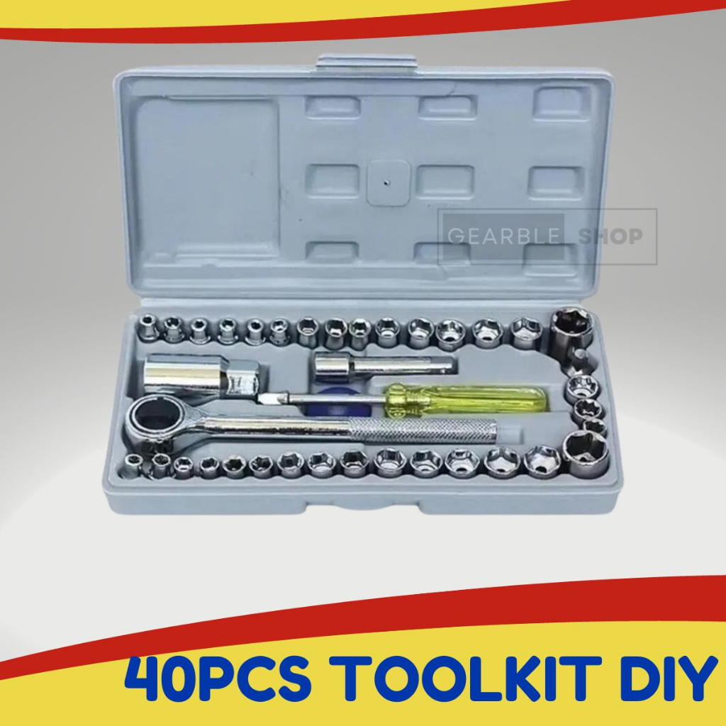 Alat Kunci Bengkel Kunci Set Sok Pas Perlengkapan Bengkel Kunci Shock 40 In 1