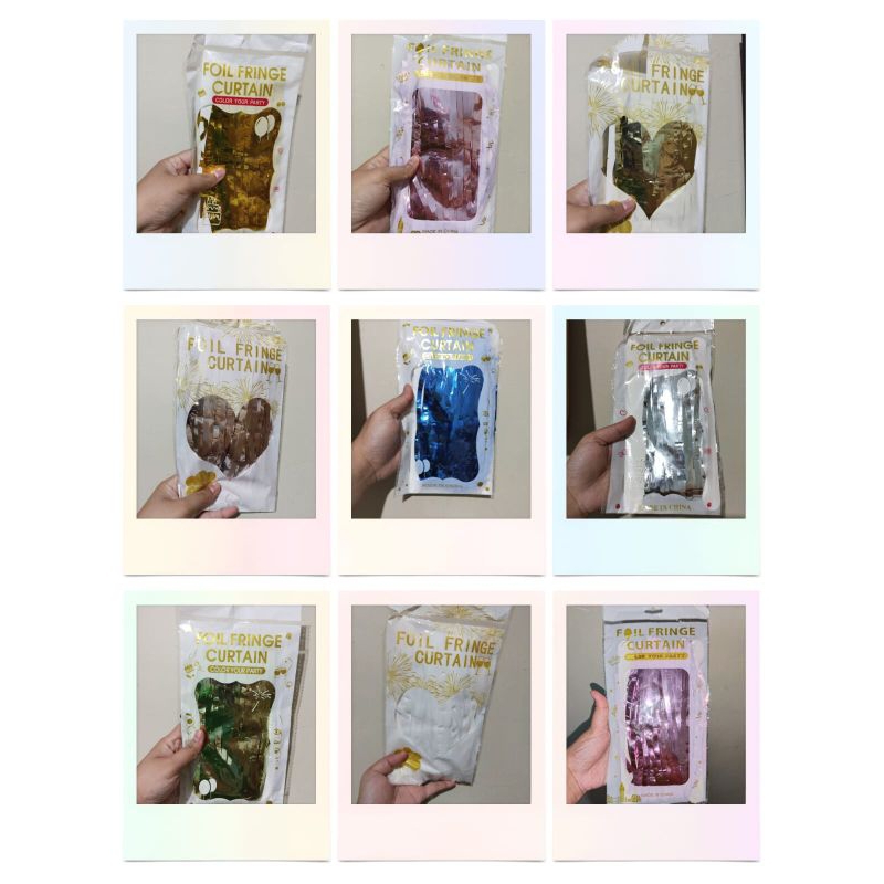 Tirai Foil Pesta Ulang Tahun / Tirai Foil / Tirai Foil Ulang Tahun / Tirai Foil Metalik / Tirai Foil