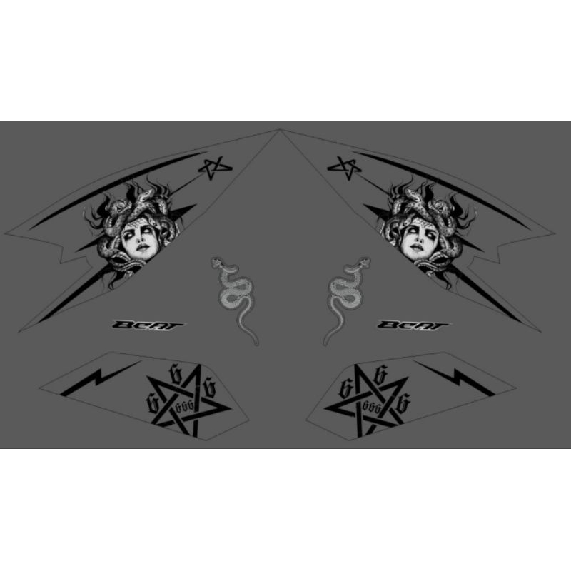 striping transparan honda beat deluxe medusa