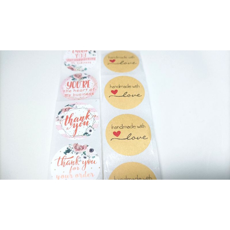 

stiker thankyou / stiker isi 100 pcs / stiker thankyou ecer