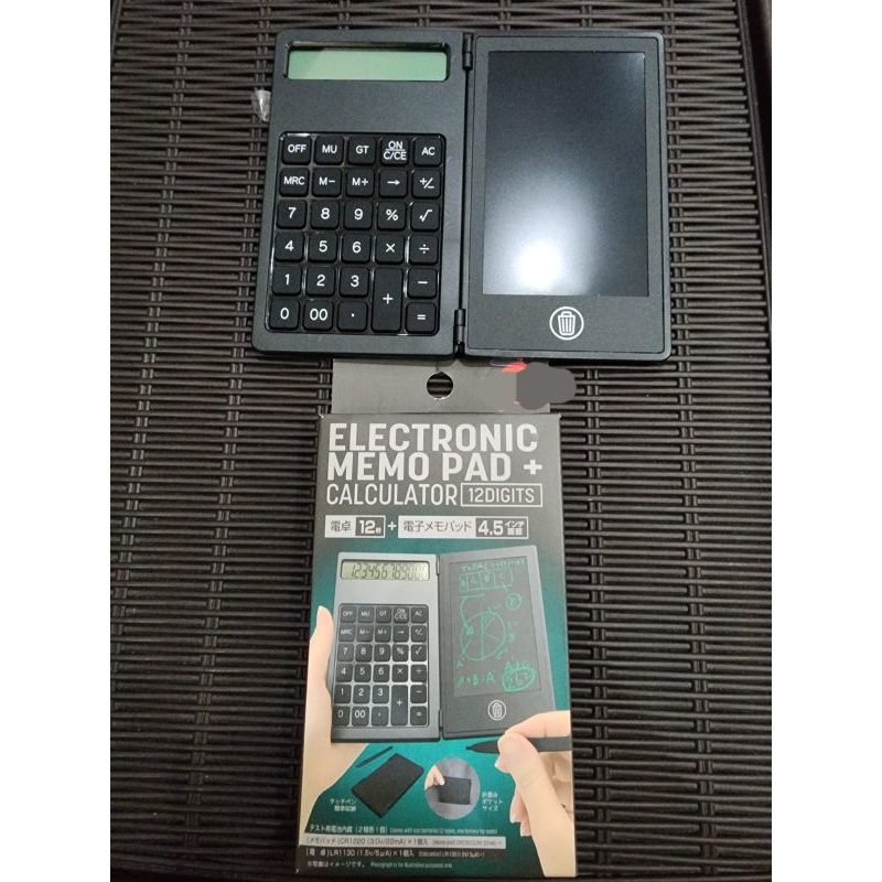 

Daiso calculator with memo pad