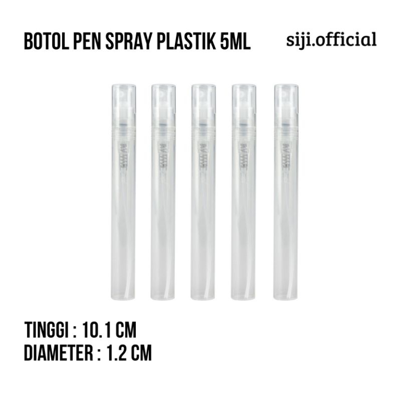 Botol Spray Plastik 5ml Parfum Vial Travel Refill Sample