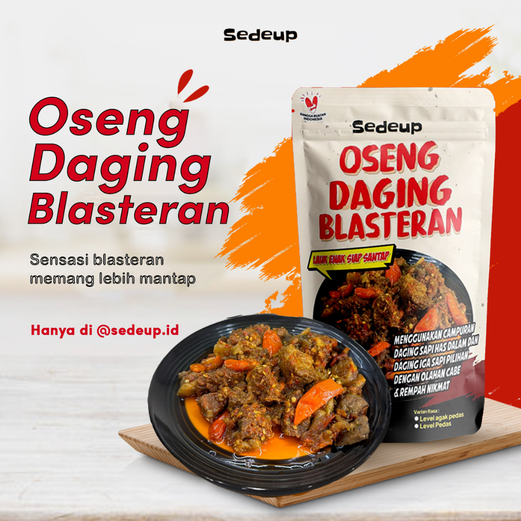 

Oseng Daging Blasteran Sedeup / Lauk Siap Saji / Travel Pack [200 gr]