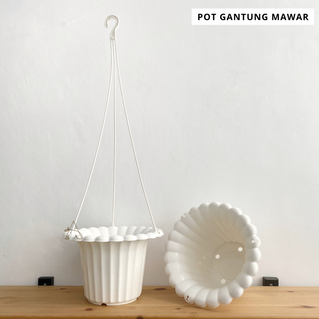 Pot Bunga Gantung Mawar | Pot Plastik | Pot Tanaman Hias | Pot Bunga