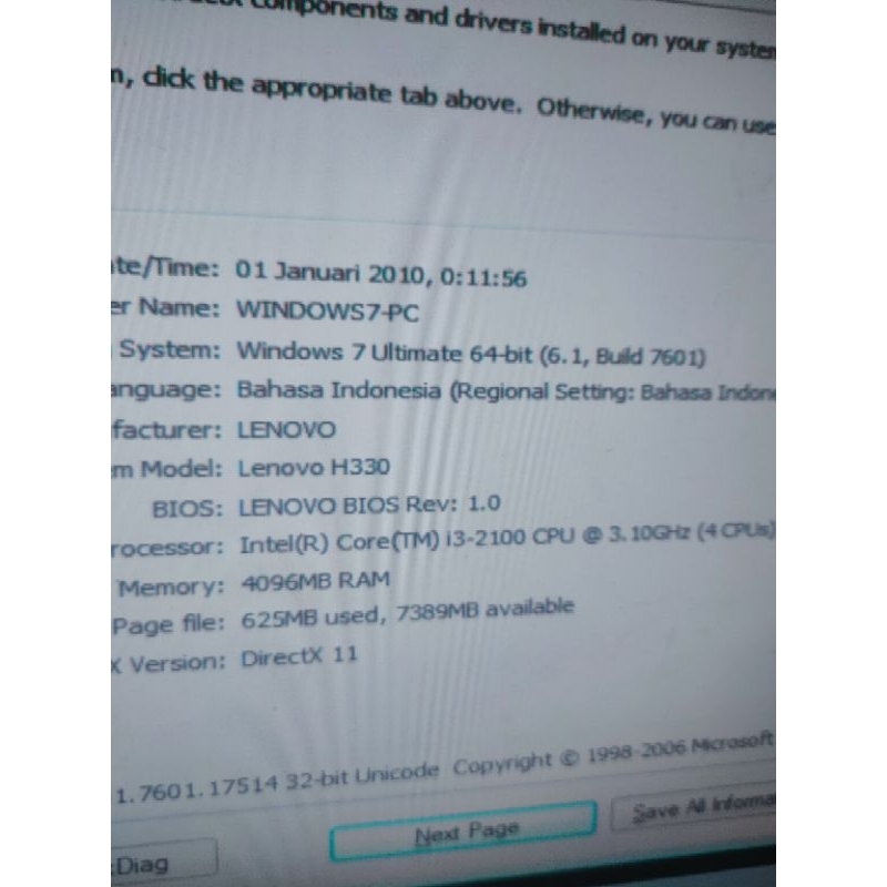 pc lenovo h330 - cpu lenivo slim