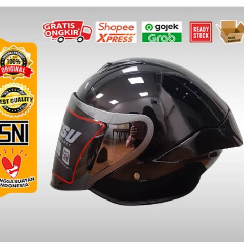 HELM SNI / HELM JITSU KAIROS BLACKGLOSSY - HELM HALF FACE