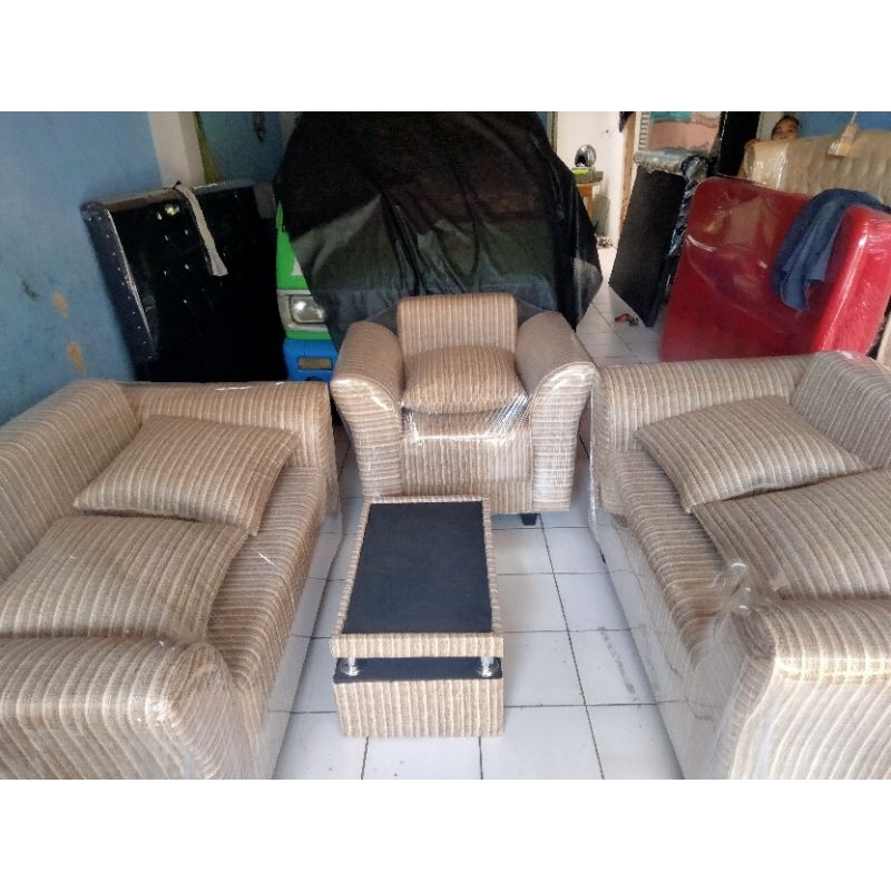 SOFA 221 SOFA MOTIF GARIS SOFA CANTIK SOFA BAGUS KUALITAS TERBAIK SOFA MODERN SOFA MODEL BUNGA MEKAR