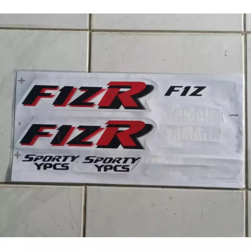 stiker striping yamaha fizr f1zr marlboro putih merah spesial edition lis body original