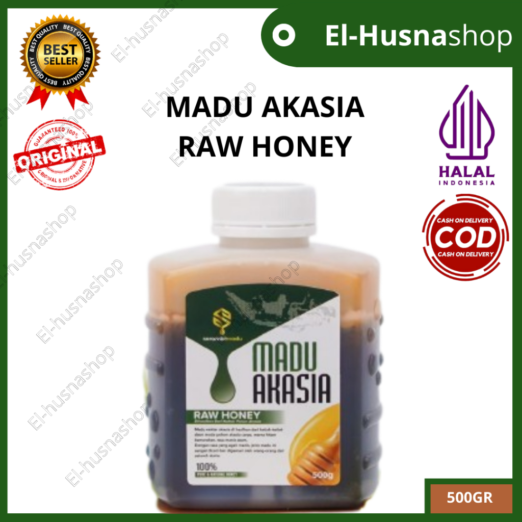 

Madu Akasia 500gr Raw Honey Dihasilkan Dari Nektar Pohon Akasia Pure & Natural Honey Madu Murni Asli Original
