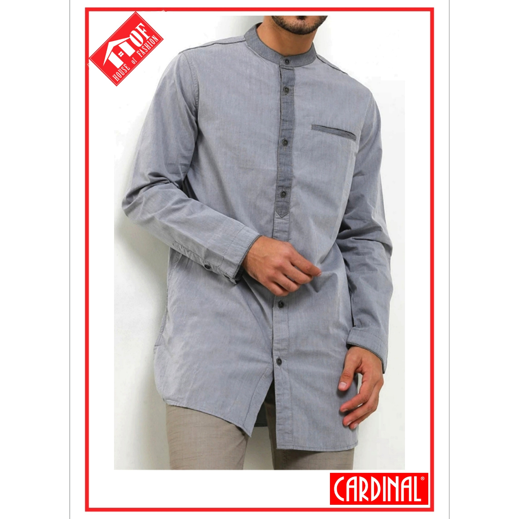 CARDINAL Kemeja Koko Kurta Pakistan Lengan Panjang Terbaru Slim Fit Original J1533.J04