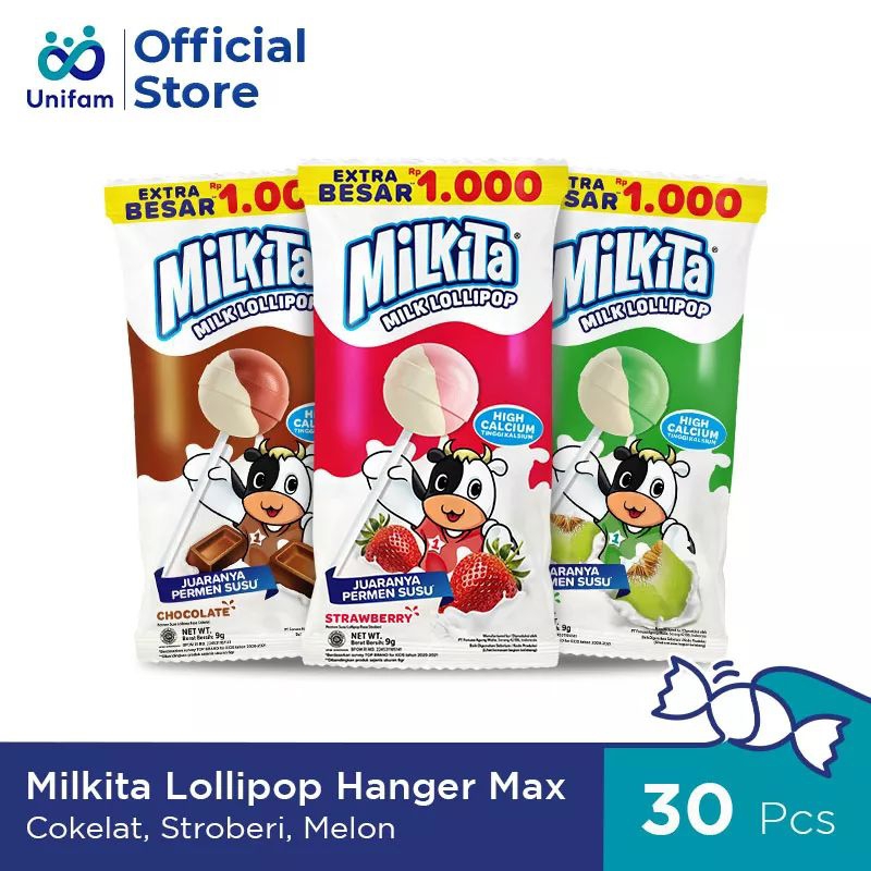 

Permen Lollipop Susu Milkkita (isi 30 pcs)