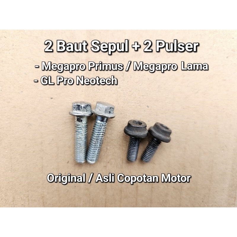 Baut Sepul Pulser Megapro Primus Megapro lama GL Pro Neotech Asli Original copotan Motor