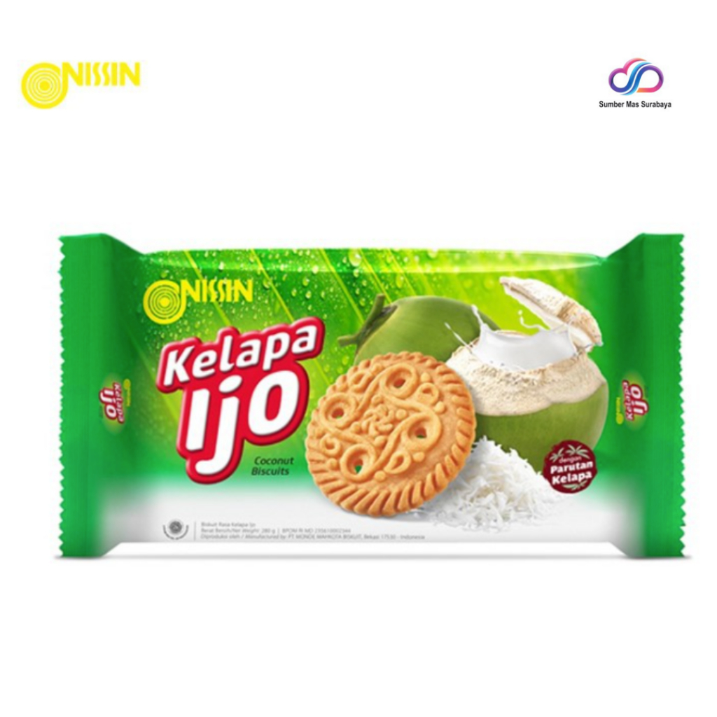 

Nissin Biskuit Kelapa Ijo 280 gram Nissin Coconut Biscuit 280 gram