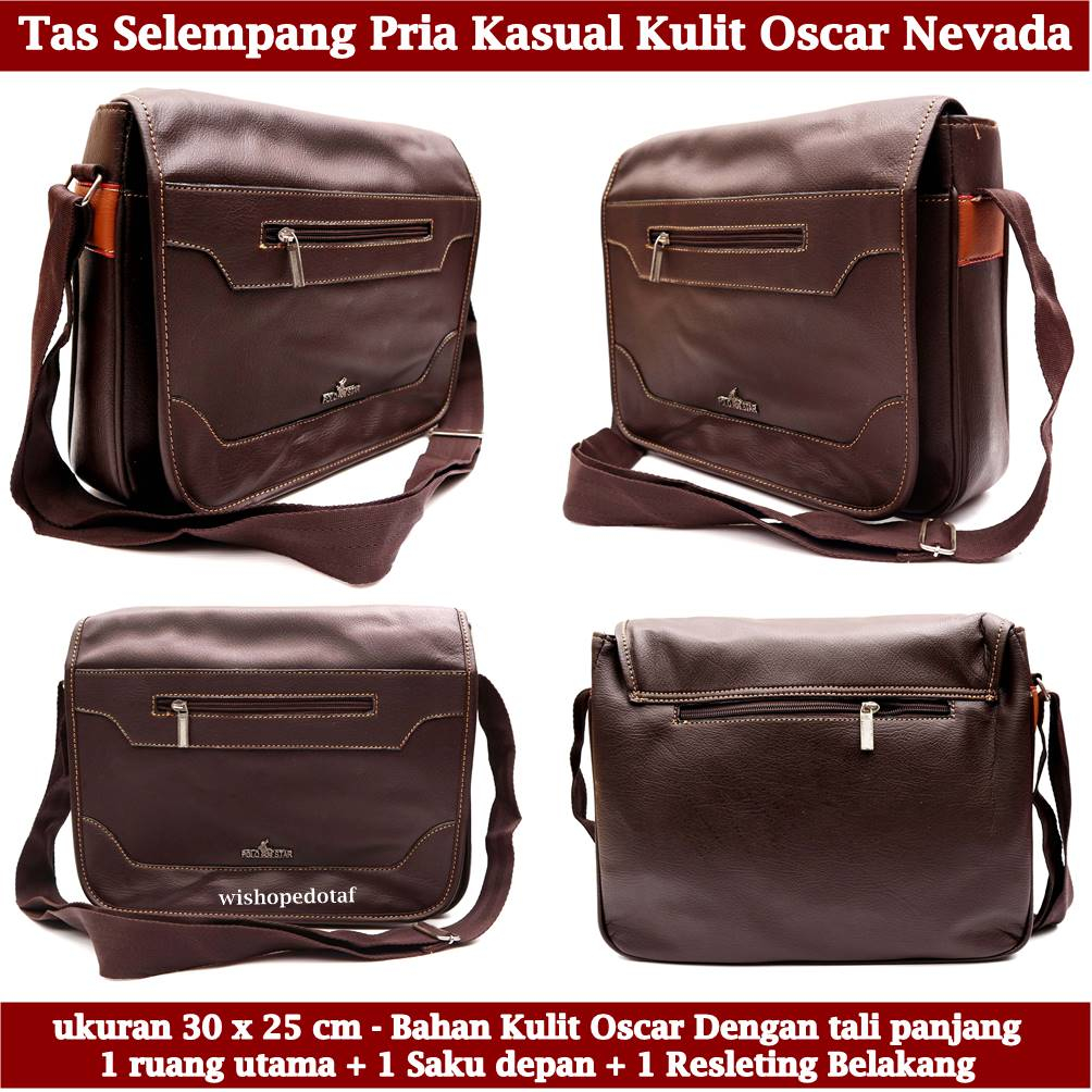 Tas Nevada selempang Pria Medium Kasual Crossbody