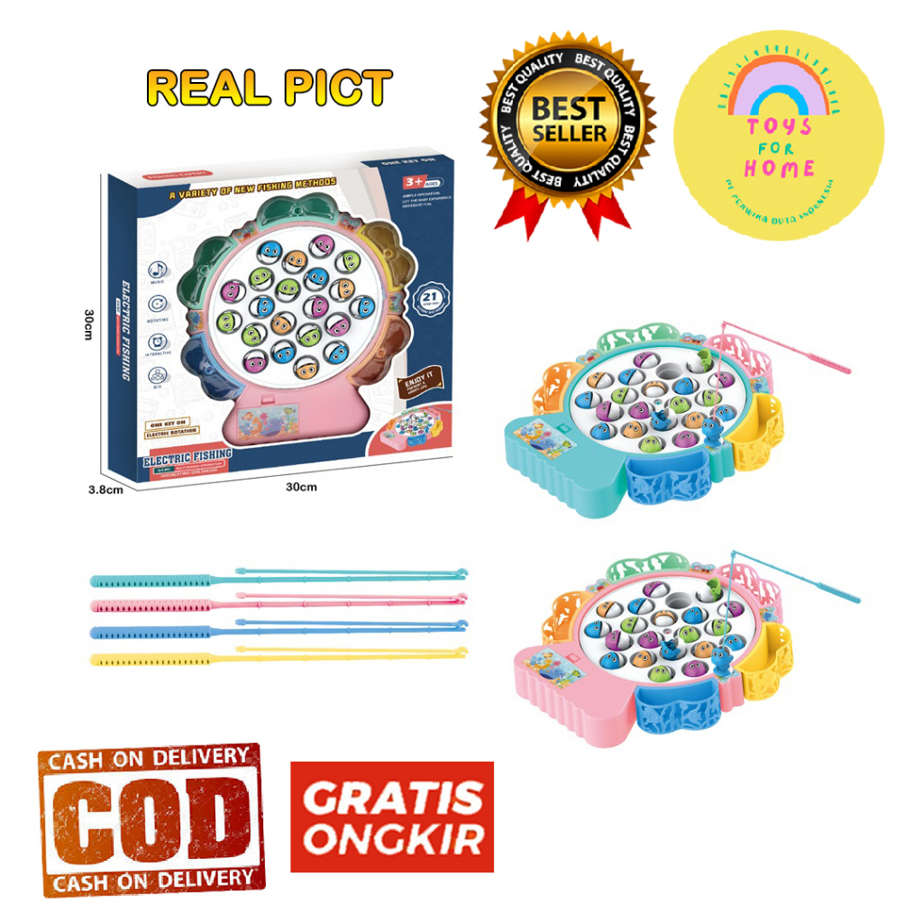 Mainan Fishing Game Electric Pancingan Ikan Dus Box TOYSFORHOME