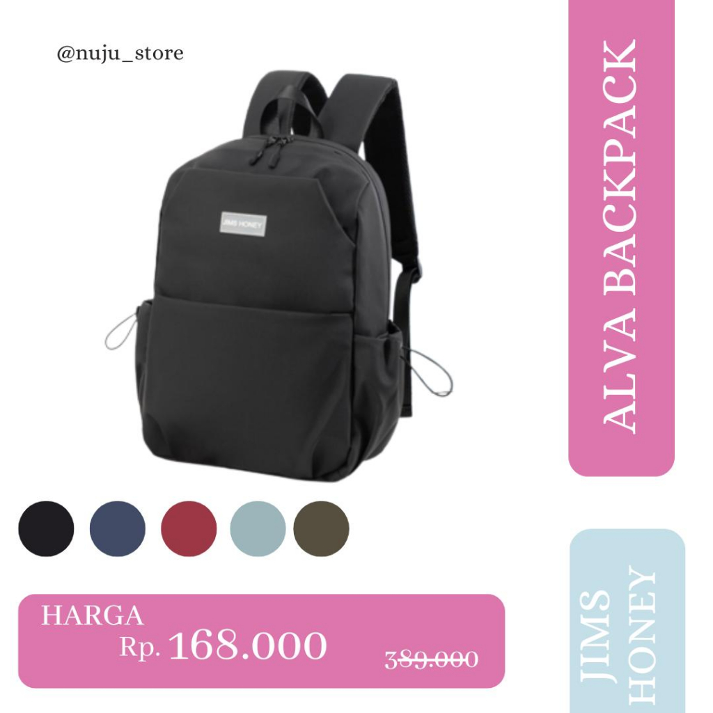 tas ransel backpack  gendong punggung bag  alva jims honey wanita murah terbaru