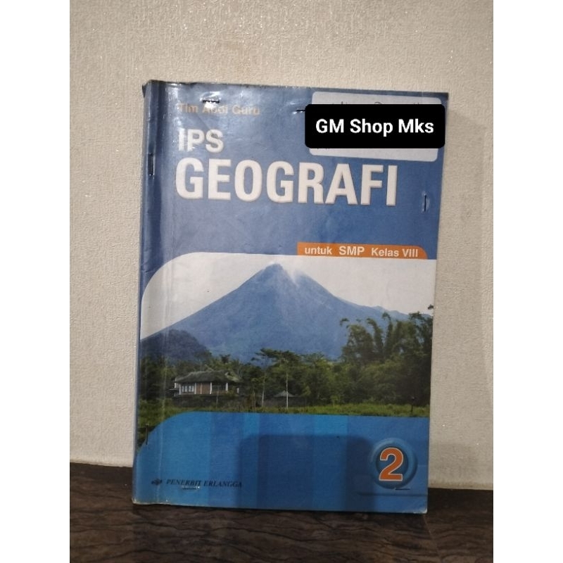 Buku IPS Geografi SMP Kelas VIII Penerbit Erlangga (bekas)