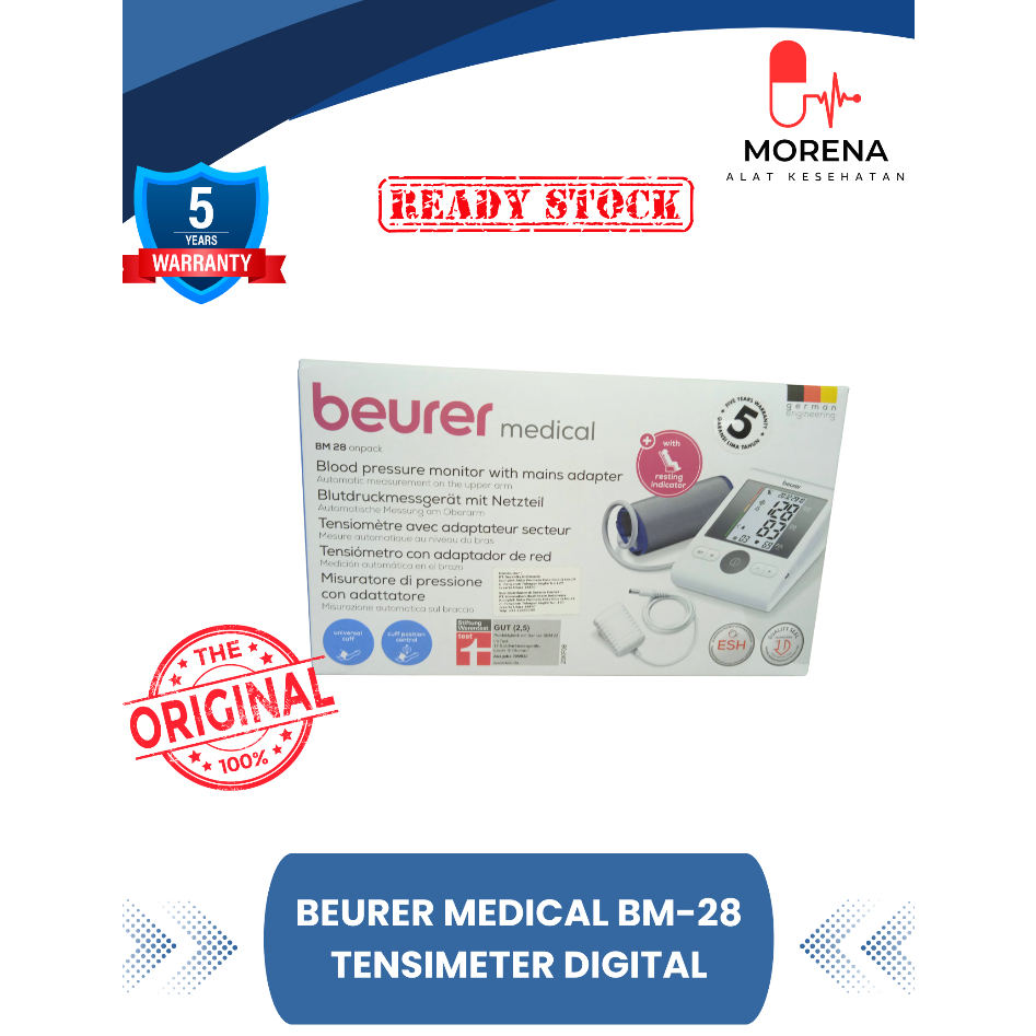 BEURER - Tensimeter Digital BM 28 Plus Adaptor Beurer/ Alat Pengukur Tekanan Darah Digital/ Tensi El