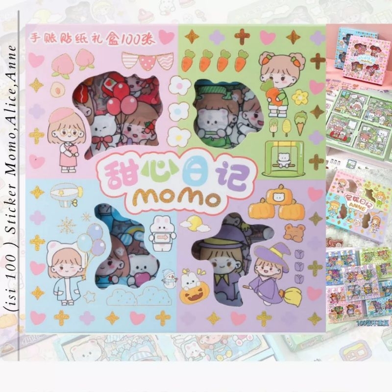 

STIKER MOMO RAINBOW 100PCS KEMASAN BOX