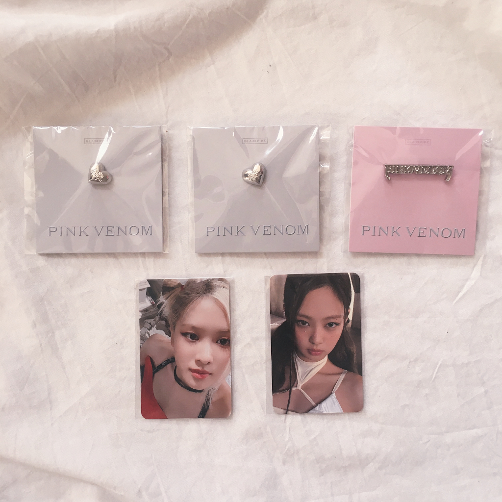 BLACKPINK PINK VENOM MD MERCH MERCHANDISE BADGE BORN PINK ALBUM POB BENEFIT JENNIE JISOO ROSE LISA W