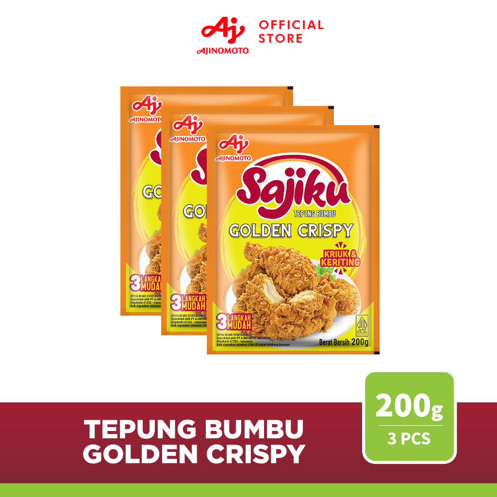 

Sajiku® Tepung bumbu Golden Crispy Sachet 200g (3 pcs)