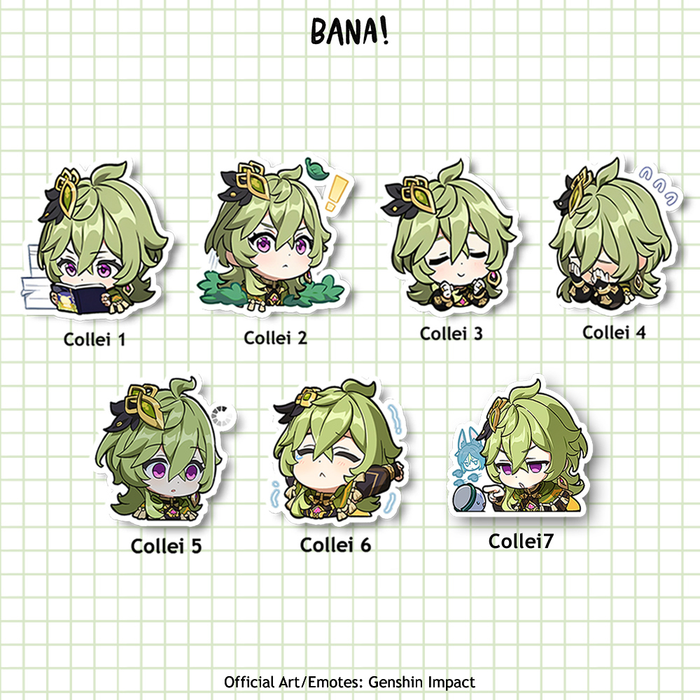 

[BANA] Stiker Genshin Impact COLLEI Sticker Vinyl Waterproof Bijian