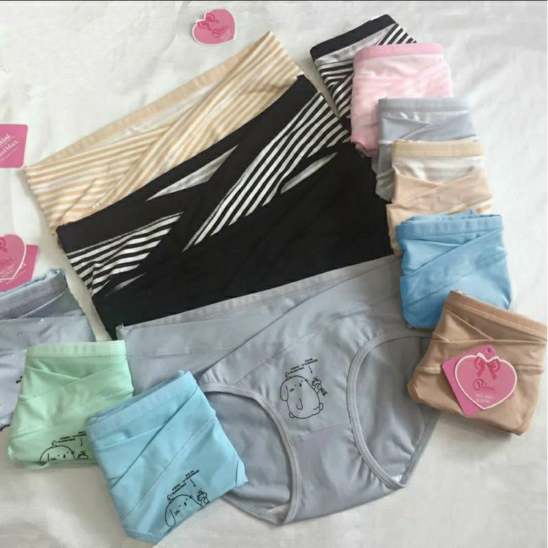 3 PCS Celana dalam ibu wanita hamil Polini/ CD ibu hamil tiana / celana dalam wanita hamil katun siz
