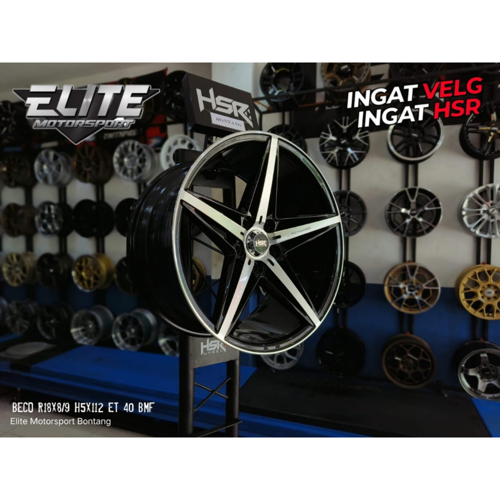 Velg mobil Mini Cooper Mercedes Audi Porsche R18 Lubang 5 - Velg HSR BECO