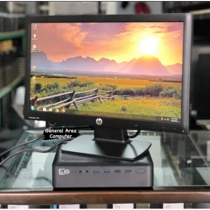 PAKETAN HP T620 PLUS AMD GX-420CA RAM 8 GB SSD 128GB M2 LED HP 19 INCHI