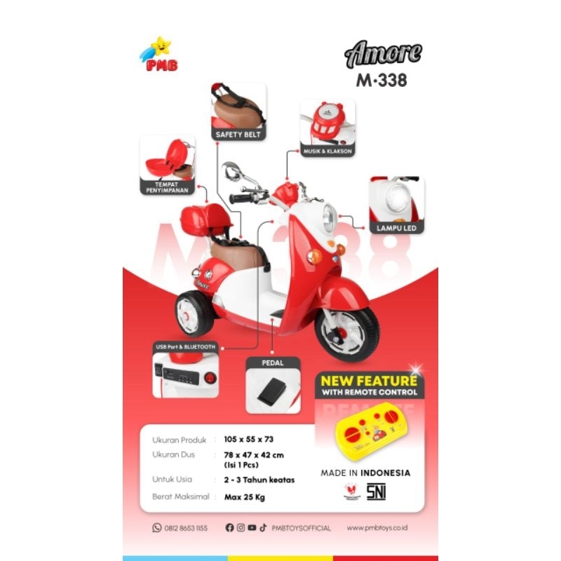Mainan Motor Aki Anak Anak Scoopy