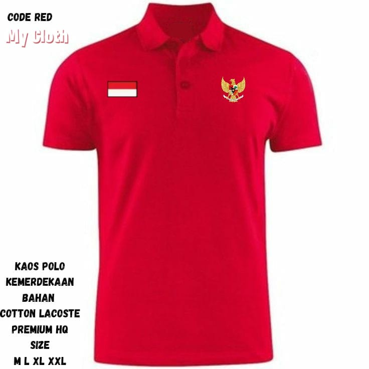 polo atasan kaos baju seragam sragam lomba hut ri kemerdekaan agustusan 17 san unisex casual pria wa