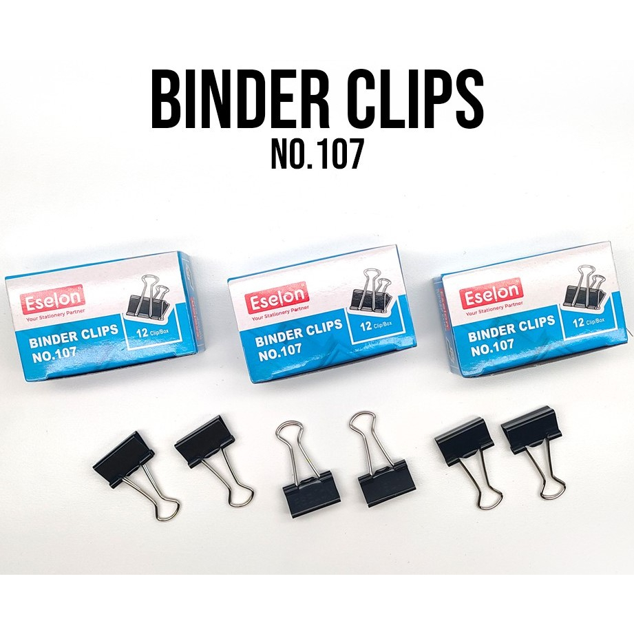 

Binder Clip / Klip / Double Clip / Penjepit kertas Eselon 107 1 box isi 12pcs