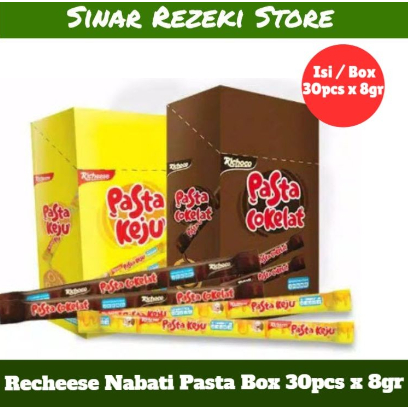 

Nabati Pasta Keju dan Coklat Box (30 pcs x 8 gr)