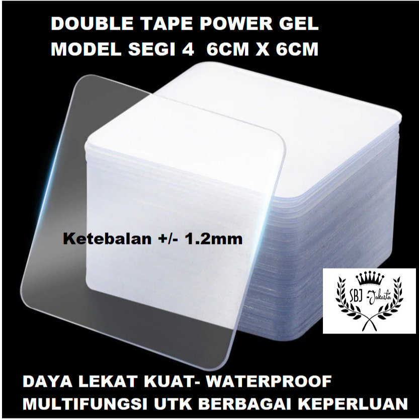 

Lakban Double Tape Premium Nano Power Selotip isolasi 2 Sisi - 6cmx6cm