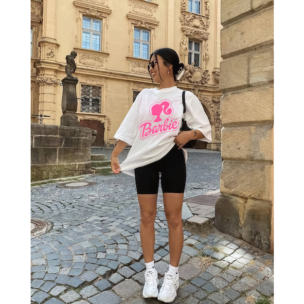 KAOS WANITA BARBIE OVERSIZE ATASAN KOREA ANAK DEWASA WANITA PRIA UNISEX OVERSIZE