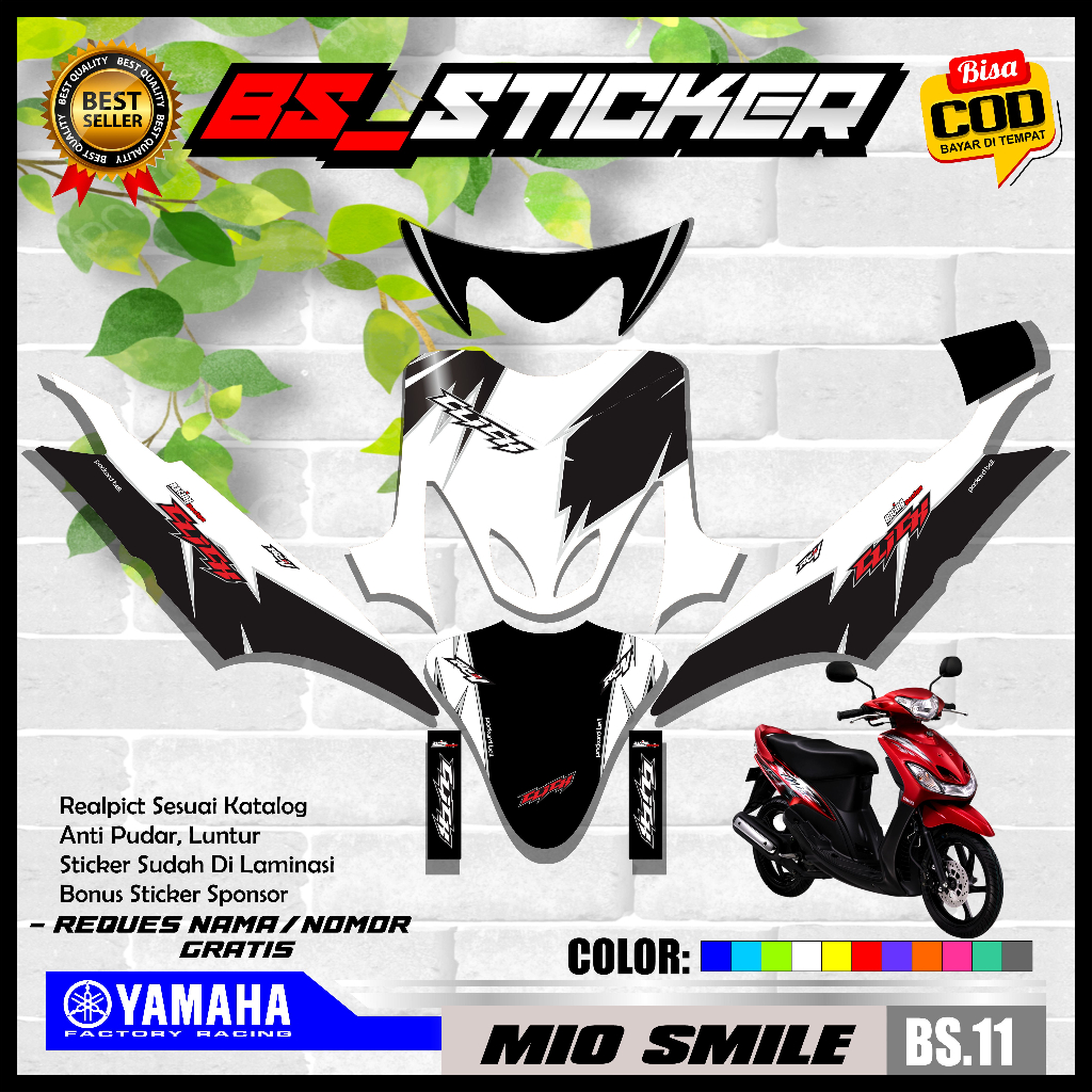 Decal striping yamaha mio smile - SEMI DECAL Variasi List YAMAHA MIO SMILE .BS.011