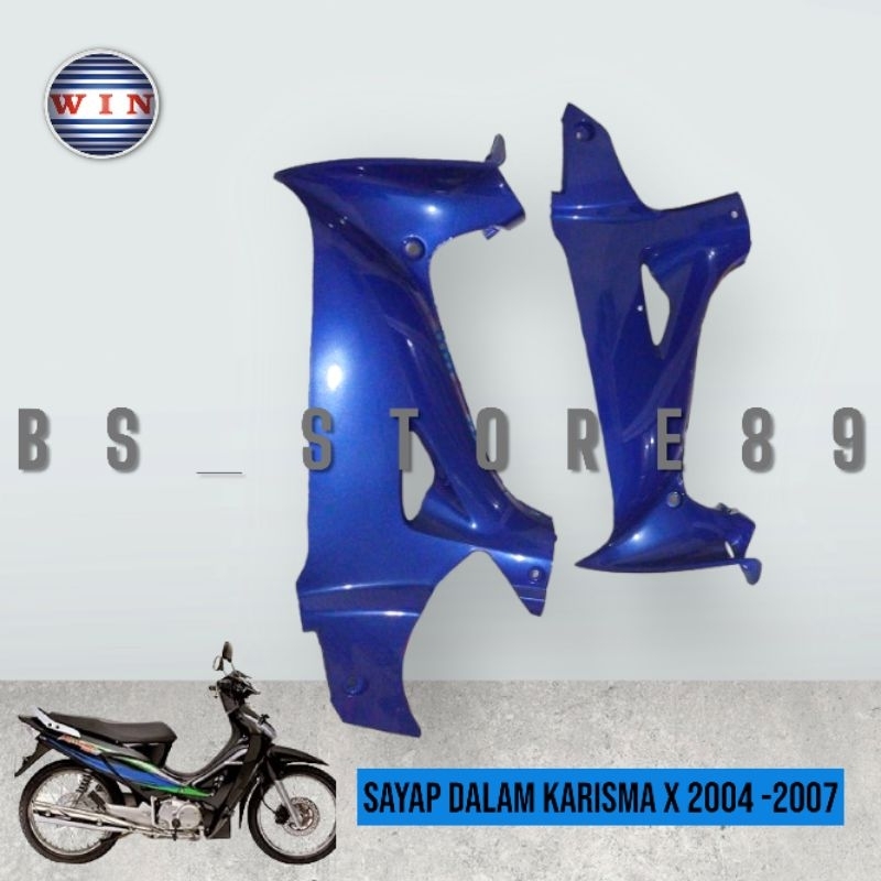 SAYAP DALAM KARISMA X 2003 2004 2005 2006  HITAM BIRU | LEGSHIELD DALAM.KARISMA X HITAM BIRU | COVER